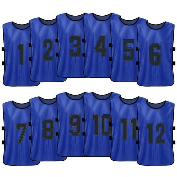 Pristin Vest,Numbered Bibs Vest Quick Team Soccer Team Numbered Bibs Soccer Team Numbered Pinnies Quick Team Soccer Pinnies 12 PCS Soccer JINMIE