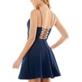 thumbnail image 2 of City Studios Womens Juniors Lace-Up Mini Fit & Flare Dress, 2 of 2