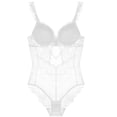 thumbnail image 1 of Mono de encaje sexy francés con parte superior fina y parte inferior gruesa fruncida, ropa interior de soporte, sujetador moldeador de cuerpo para mujer, 1 of 6