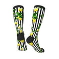 thumbnail image 4 of Balery Lemons on Striped Printed Novelty Socks Men's Women's Crew Socks Sports Socks Knee High Socks Cotton Socks Quirky and Cool Socks, 4 of 9