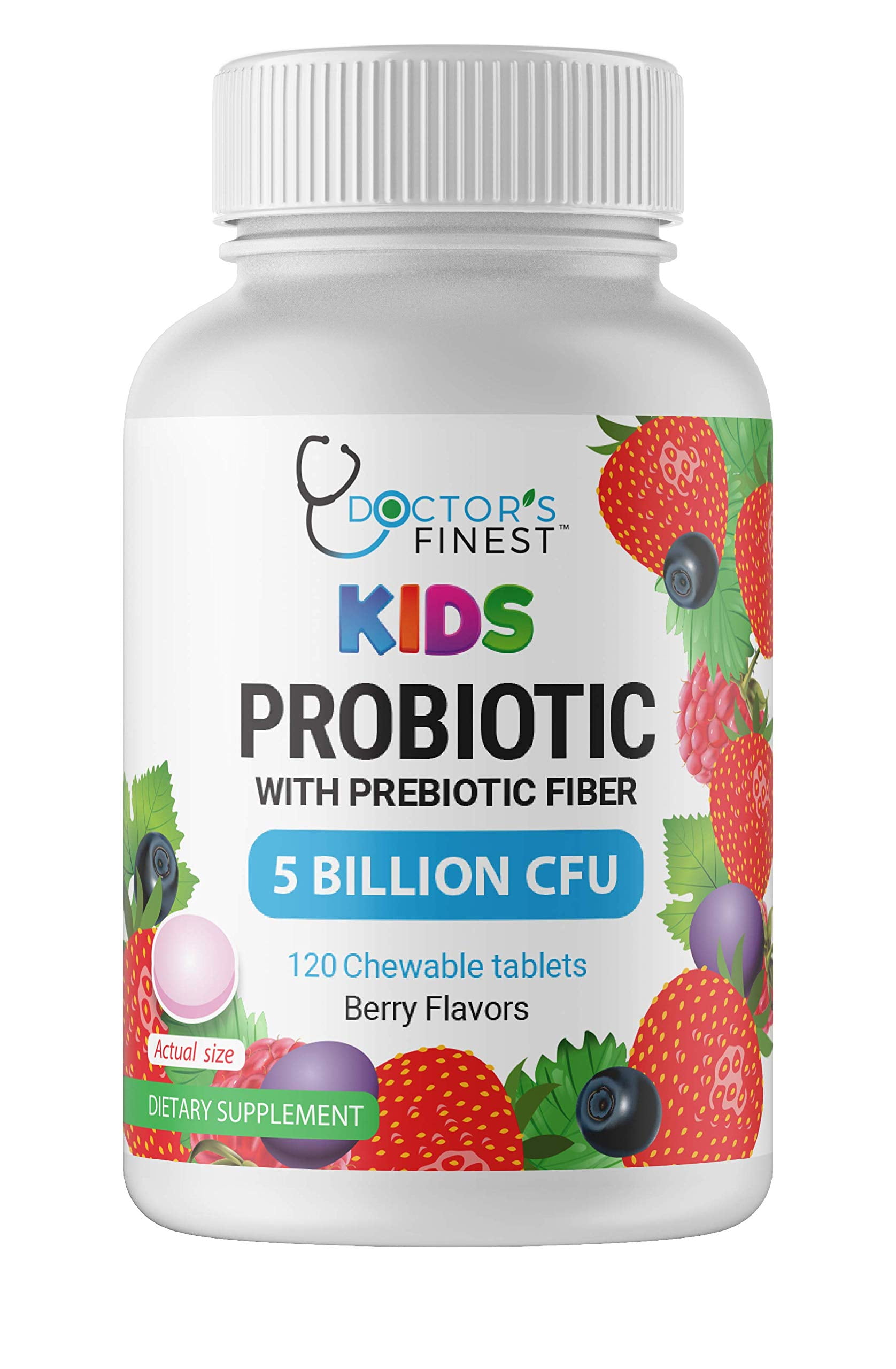 Doctor's Finest Probiotic with Prebiotic Fiber Supplement for Men and Women, 120 Count