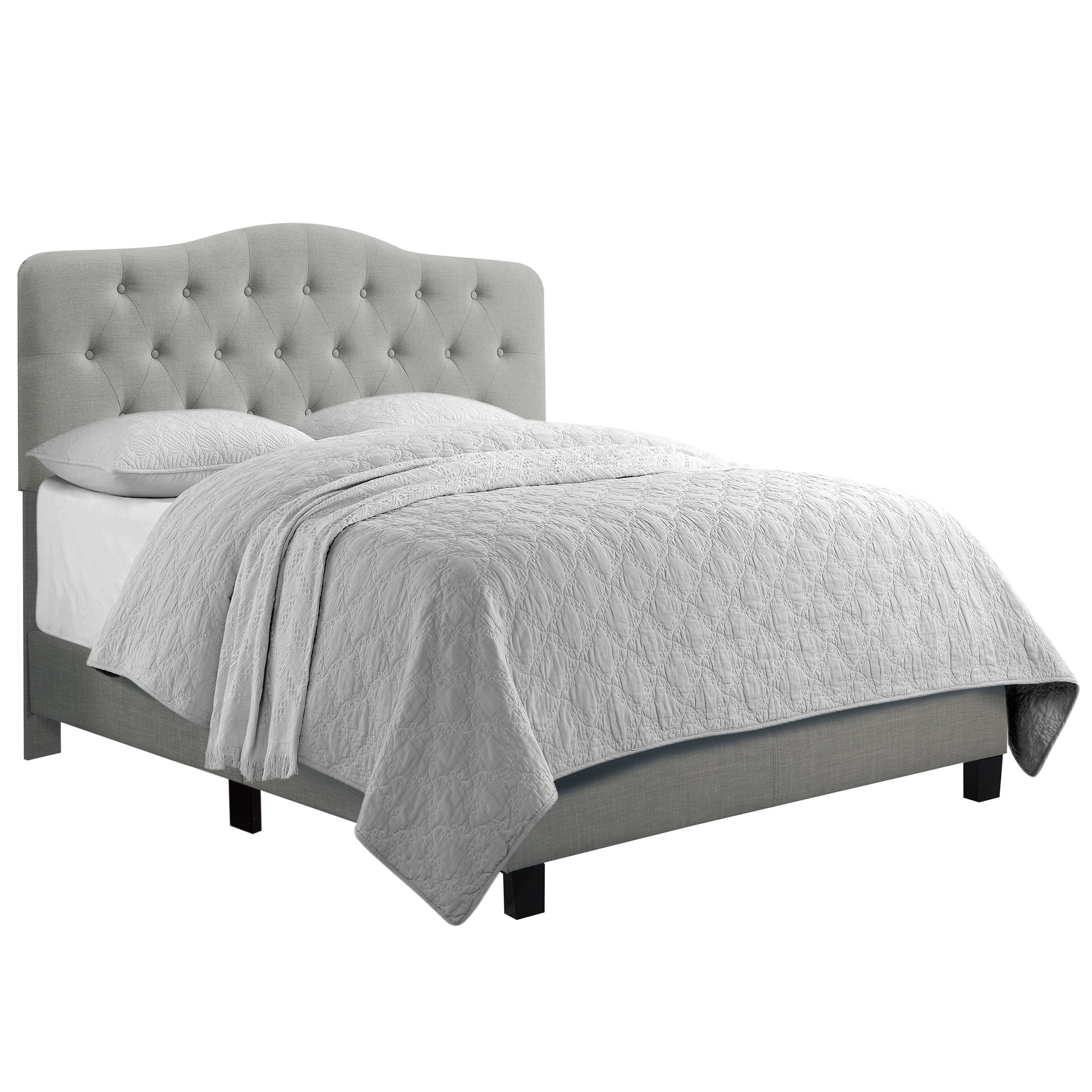 BSHTI Modern King Size Platform Bed Frame with Upholstered Headboard and wood slats support for Livingroom, Box Spring Required
