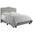 thumbnail image 4 of BSHTI Modern King Size Platform Bed Frame with Upholstered Headboard and wood slats support for Livingroom, Box Spring Required, 4 of 5