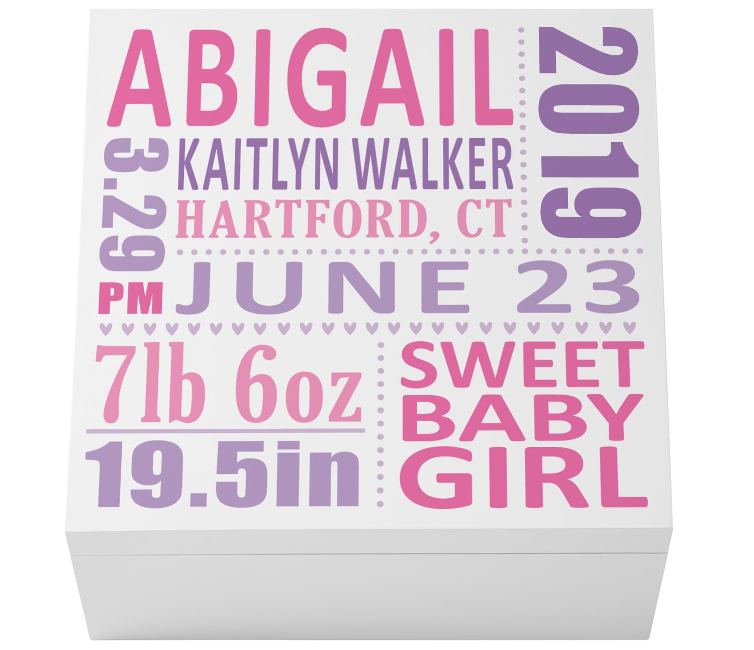 personalized memory box for baby