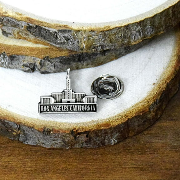 Los Angeles California 3/4" Antique Gold Temple Pin by Ringmasters