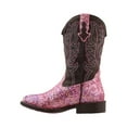 thumbnail image 4 of Roper Girls Southwest Glitter Square Toe Cowboy   Mid Calf Boots, 4 of 7