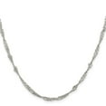 thumbnail image 2 of 925 Sterling Silver Singapore Chain Styles Necklace 3 mm 24 inch, 2 of 4