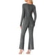 thumbnail image 3 of Mono brillante INSPIRE CHIC para mujeres, con piernas anchas y escote en V sexy para fiestas, 3 of 6