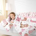 thumbnail image 4 of jejeloiu Pink Cowgirl Boot Bow Full Size Comforter Sets Kids,Cute Western Print Bedding Sets,Reversible,3-Piece, 4 of 8
