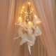 thumbnail image 2 of Atrapasueños, luz de noche de plumas, luces de noche para colgar en la pared, decoración del hogar, lámpara de noche para niños, dormitorio de bebé, sala de estar, regalo de cumpleaños (blanco) Xemadio LN-1502, 2 of 4