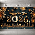 thumbnail image 3 of Decorative Design New Year Banner Festive Theme Celebration Banner for Holiday Event Indoor Decoration Party Backdrop, 3 of 5