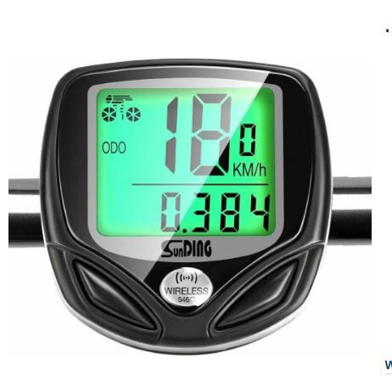 Bicycle Computer, Bicycle Computer Wireless 16 Functions Waterproof LCD