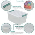 thumbnail image 3 of Uumitty 4-Pack 35 Quart Large Plastic Storage Boxes, Clear Storage Latches Bins with Lid, 3 of 6