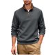 thumbnail image 2 of Ceisia Men's Casual Striped Half Button Round Neck Pullover with Pocket Daily Fashion Top Gift, 2 of 9