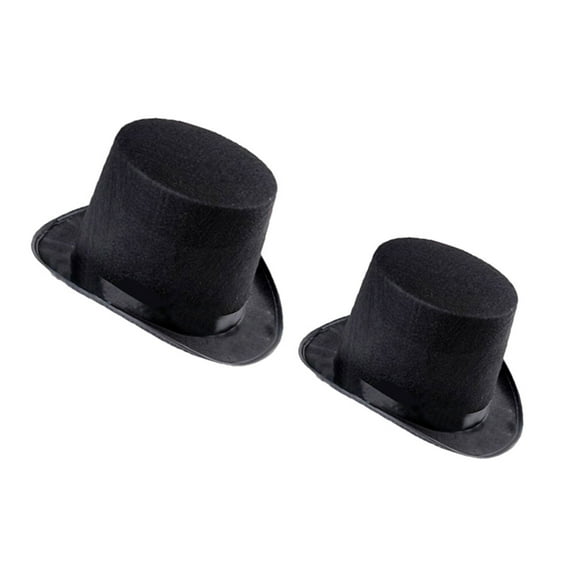 COOPHYA 2Pcs Tophat Decoration Felt Hats for Magician Costumes and Community Events