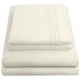 thumbnail image 2 of Sweet Home Collection Soft Microfiber 5-piece Split King Bed Sheet Set Ivory, 2 of 5