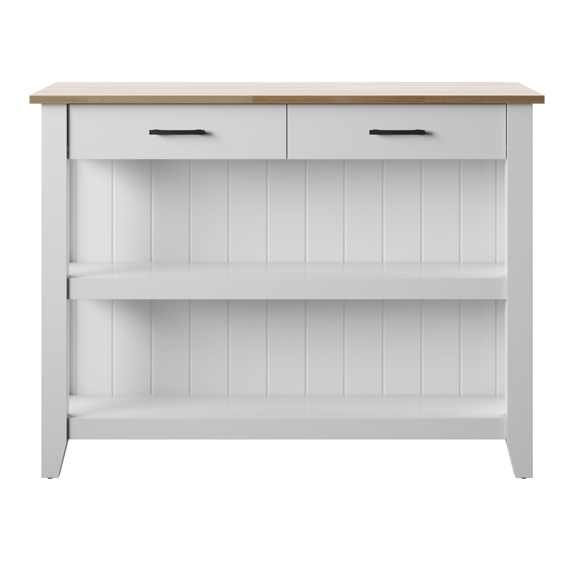 Twin Star Home 48" Modern Farmhouse Kitchen Island, White