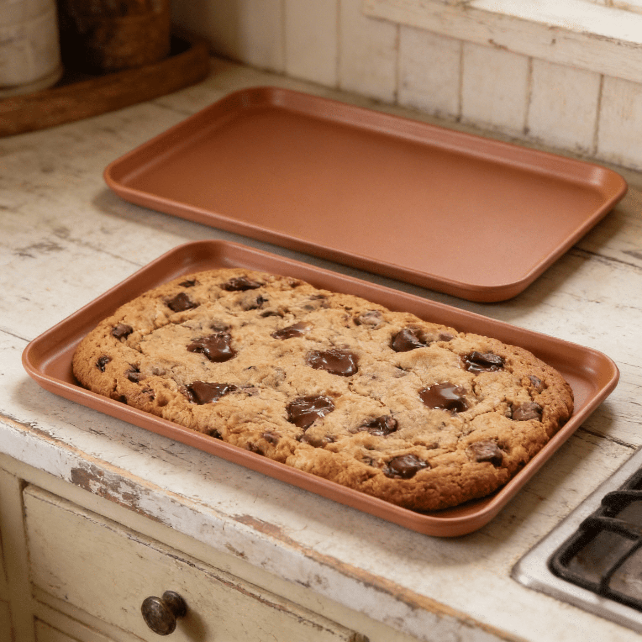 ACDANC 2026 New 2Pcs Baking Sheets Multipurpose Design Non Stick Cookie Baking Sheet for Cookies Cakes Breads Seamless Construction Cake Pans