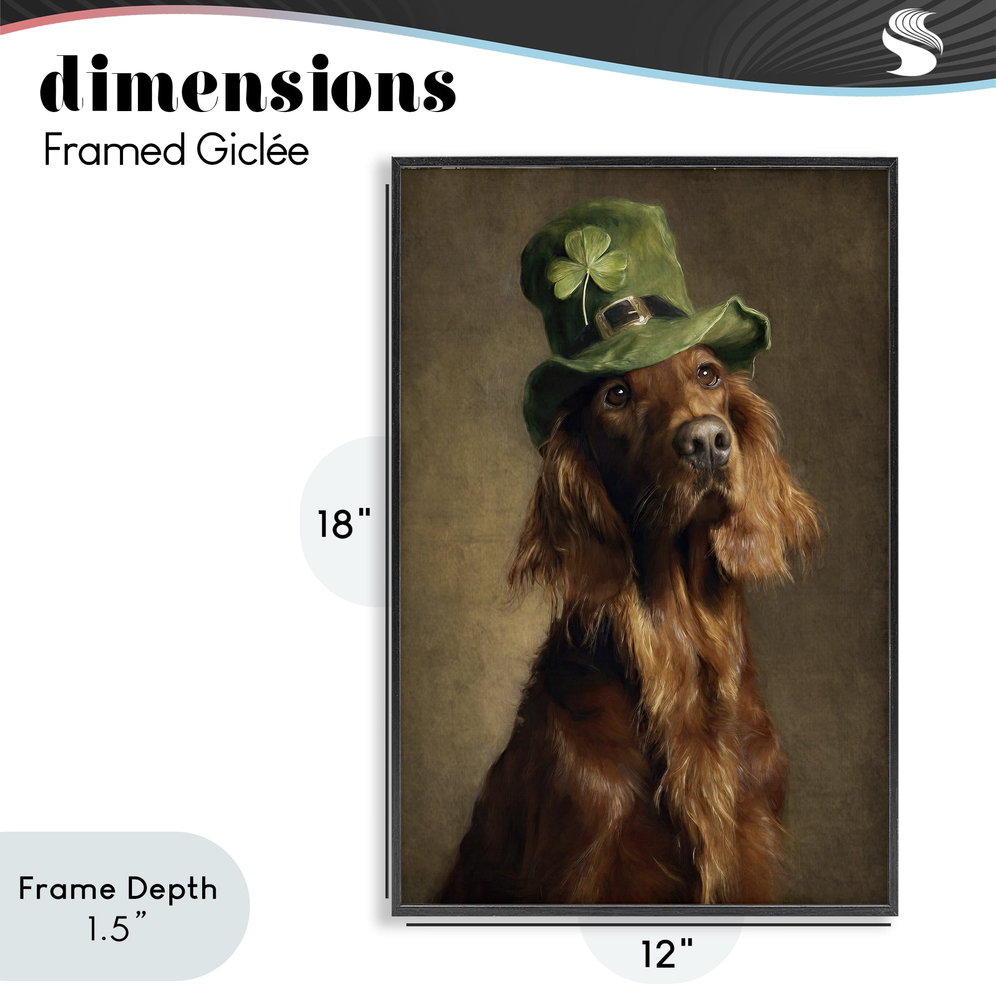 Stupell Industries The Irish Setter Portrait Black Framed Giclee Art, design by Tina LeCour
