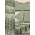 thumbnail image 2 of Eytino Womens Workout Tops Waffle Knit T Shirts Casual Crew Neck Hollow Out Tee Shirts Raglan Short Sleeve Summer Basic Tees S-2XL Green, 2 of 7