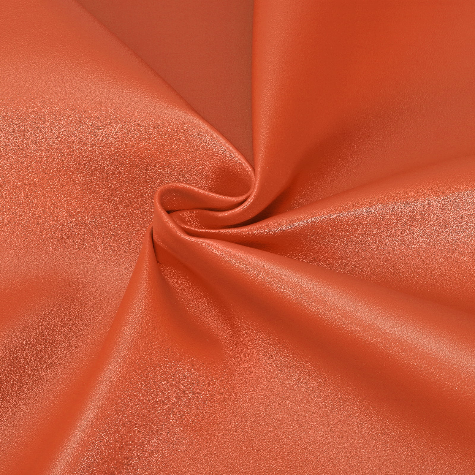 Uxcell Marine Vinyl Fabric, 54 Inch 1 Yard Upholstery Faux Leather Soft Waterproof Sheets Fabric for Crafts DIY Sewings Sofa Wallets Handbag Car, Orange