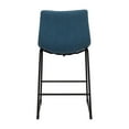 thumbnail image 2 of CorLiving Asahi Set of 2 Counter Height Upholstered Indoor Bar Stools with Metal Legs, 2 of 8