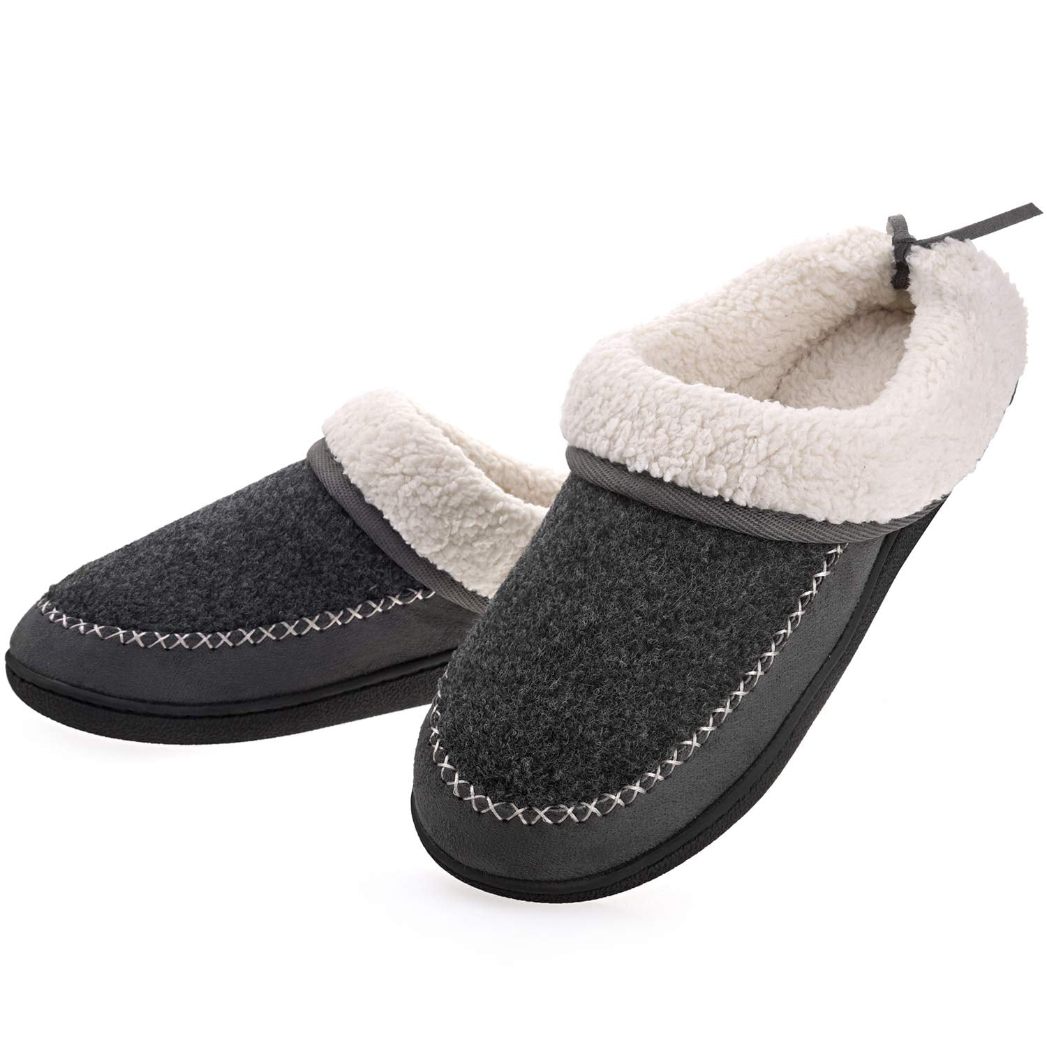 Womens Winter House Slippers Memory Comfort Plush Fleece Lined Warm Cosy Indoor Outdoor Home Non Slippers