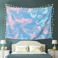 thumbnail image 6 of YFYANG Blue Watercolor Butterfly Pattern Tapestry, Bedroom Dormitory Living Room Decoration Tapestrys Wall Hanging , 80 x 60 in, 6 of 8