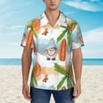 thumbnail image 2 of Kll Men'S Hawaiian Shirt Short Sleeve Button Down Beach Shirts-Gnome And Surfing, 2 of 7