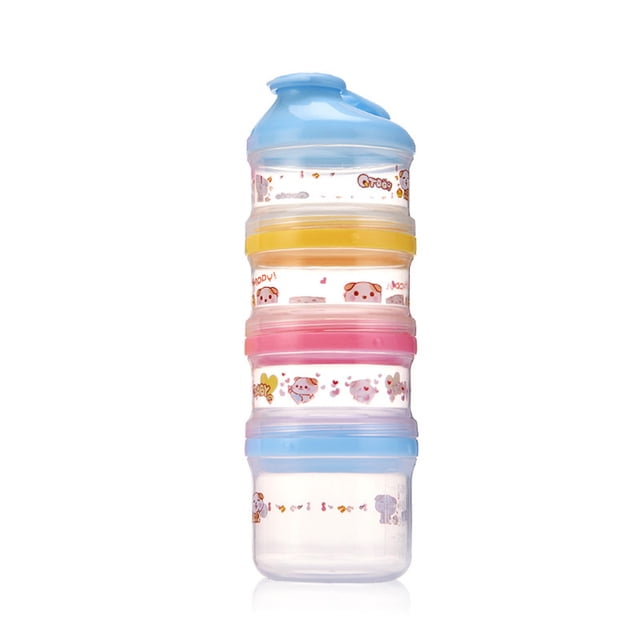 Caja apilable de leche en polvo para llevar, contenedor de almacenamiento de alimentos para bebés, tazas de aperitivos para niños pequeños