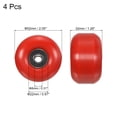 thumbnail image 2 of Unique Bargains Roues de Planche à Roulettes 52mm avec Roulements Roues de Rue pour Skateboards Roue de Croisière 95A, Rouge Noir Lot de 4, 2 of 4