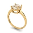 thumbnail image 2 of 2 ct Oval Cut Natural Morganite Solitaire Engagement Ring for Women in 18K Yellow Gold, 2 of 5