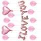 thumbnail image 3 of Toystoory Globo con letras de amor, confesión del Día de San Valentín, globo con corazón de amor, monograma de película de aluminio, decoración para Kits de decoración para fiestas Rosado Toystoory HA8818-03B, 3 of 6