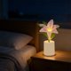 thumbnail image 1 of Lámpara de noche en maceta de flores Lámpara mini de escritorio alimentada por pilas, lámpara de noche de plástico rosa blanco rosa rosa cuna 30 cm, regalo romántico de decoración para mujeres, 1 of 6