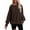 Coffee, variant on Skpblutn Plus Size Oversized Sweatshirt for Women Tops Over D Crewneck Solid Side Slit Pullover Slouchy Fit Winter Fall Long Sleeve Round Neckline Casual Sweatshirts