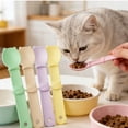 thumbnail image 5 of Loopunk 5 Pack Cat Strip Feeder and Pet Food Mixing Spoon,5 Color Cats Stripe Squeeze Spoon Multifunctional Lickable Treat Feeding Dispenser for Cat Liquid Snack and Wet Food, 5 of 5
