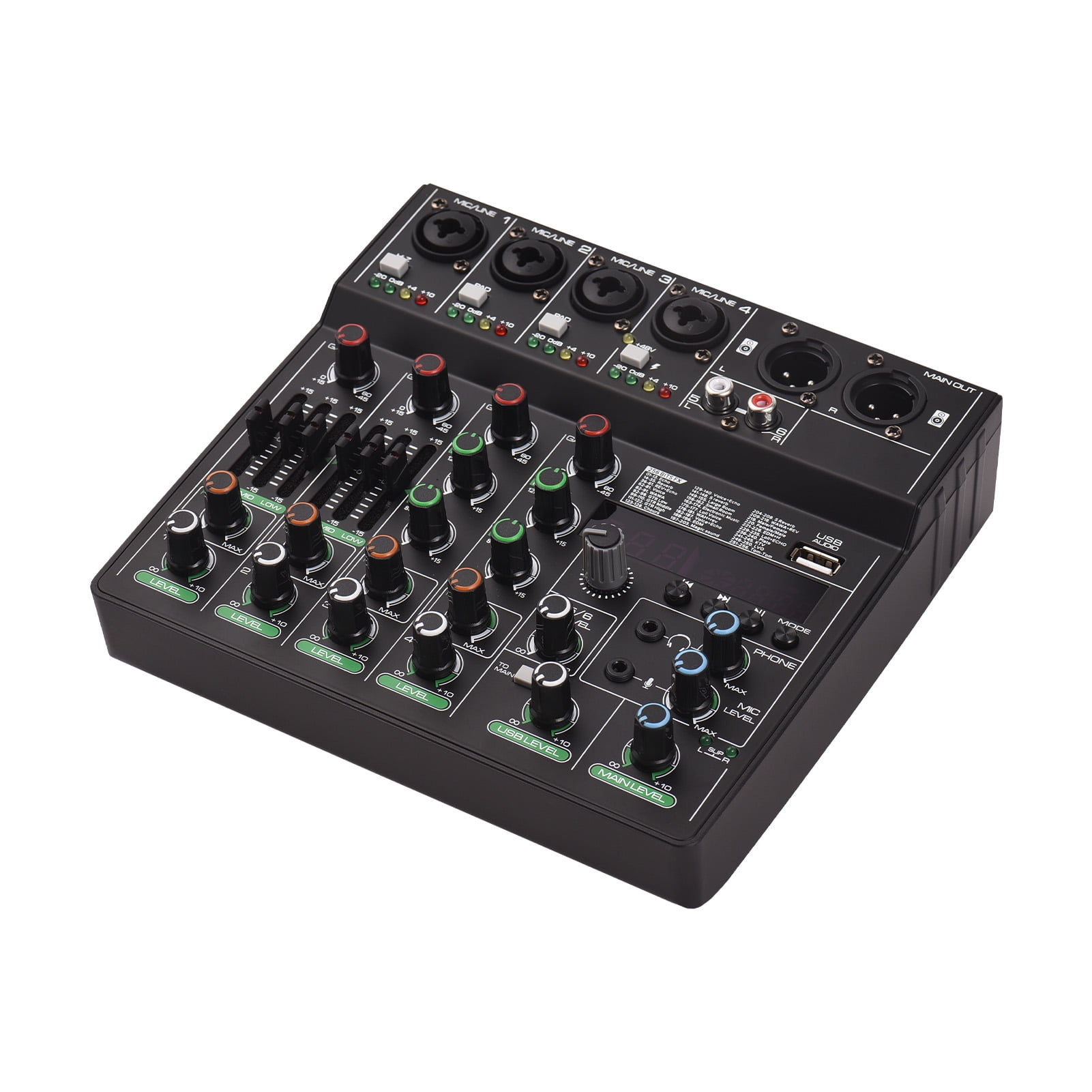 Mixing Console,With 256 48v Dj Network Live 256 48v 48v Studio Input Portable Sound Console With 256 6-channel Console With Type-c Bt Studio Dj Network Mp3 Usb Input