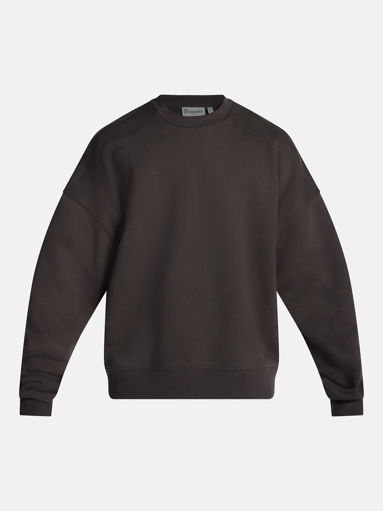 No Boundaries Crewneck Fleece Sweatshirt with Long Sleeves, Men's XS-4XLT