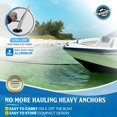 thumbnail image 4 of Patented Aluminum Spike Beach Anchor (18") for Boats, Jet Skis & PWCs | Ultra-Light Sand Anchor Keeps Watercraft Secure Near Shore, Sandbar & Shallow Water | Complete Bundle with Bungee Dock Line, 4 of 6