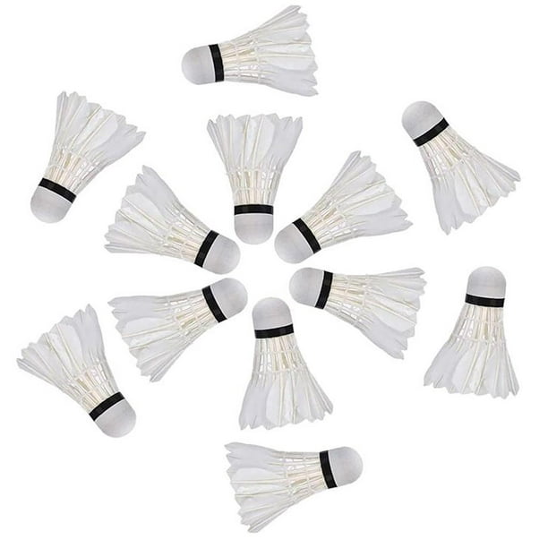 Pack de Volants de Badminton Plume de 12, Navettes de Haut