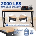 thumbnail image 1 of EastVita 72X25 Inch Adjustable Workbench, Heavy-Duty Table with Power Outlet & 2000 Lbs Load Capacity for Workshop, Black, 1 of 7