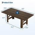 thumbnail image 2 of 71 Inch Dining Table for 6 People,Large Rectangular Kitchen Table W/Thick Sturdy Frame,Farmhouse Dining Room Tables W/Waterproof Wood Tabletop.Easy Assembly, 2 of 8