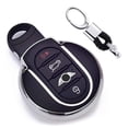 thumbnail image 1 of 1 funda de lujo para llavero de control remoto inteligente de TPU suave con 4 botones para BMW Mini Cooper, con llavero, 1 of 8