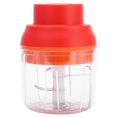 thumbnail image 4 of Mini machacador de ajo eléctrico, picador de ajo de mano recargable por USB para cocina casera, 250ml, 4 of 8