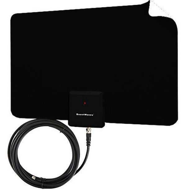 Boostwaves Razor 25 HDTV Flat Leaf Indoor Antenna With RG6 Cable. Cut