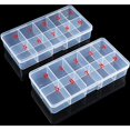 thumbnail image 4 of Caja para puntas de uñas Caja de uñas vacía Organizador de almacenamiento Caja de uñas Espacios Caja de almacenamiento Contenedor Caja de uñas Caja de rejilla, 4 of 5