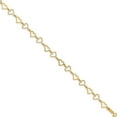 thumbnail image 2 of 14K Yellow Gold Flat Diamond Cut Open Hearts Bracelet Made In Indonesia fb1358-7.25, 2 of 5