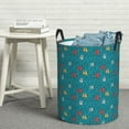 thumbnail image 6 of Fuzoiu Funny Cat Blue Print Circular Hamper,Laundry Basket with Handle,Collapsible Laundry,Dirty Clothes Storage Basket,for Bedroom Bathroom Dorm Living Room-Medium, 6 of 6