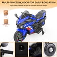 thumbnail image 6 of Techvida 12V Ride on Motorcyle for Kids Battery Powered 2 Wheels Kids Motorcycle for Child with Training Wheels (Blue), 6 of 11