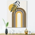 thumbnail image 2 of Designart ' Abstract Moon Sun Leaves II ' Modern Canvas Wall Art Print, 2 of 4